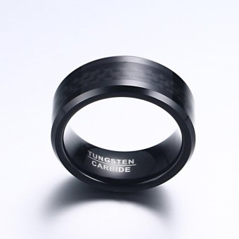 Personality Black 8MM Carbon Fiber Tungsten Steel Ring Mens Jewelry Size 7-12 - Intl June 2018 - 5 Personality Black 8MM Carbon Fiber Tungsten Steel Ring Mens Jewelry Size 7-12 - intl - 5