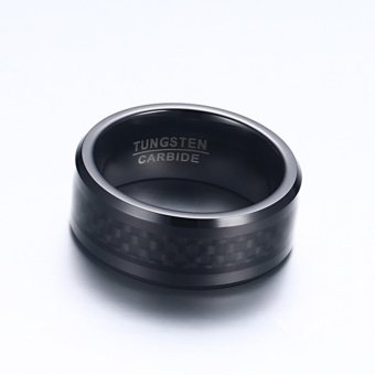 Personality Black 8MM Carbon Fiber Tungsten Steel Ring Mens Jewelry Size 7-12 - Intl June 2018 - 4 Personality Black 8MM Carbon Fiber Tungsten Steel Ring Mens Jewelry Size 7-12 - intl - 4
