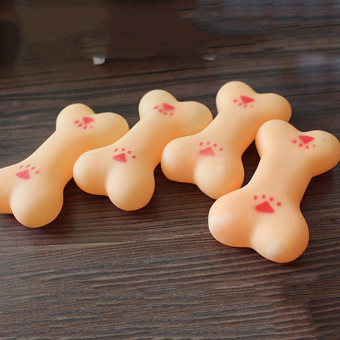 Pet Dog Puppy Chew Toy Soft Small Rubber Bone Squeaky Fun ToysOrange April 2018 - 4 Pet Dog Puppy Chew Toy Soft Small Rubber Bone Squeaky Fun ToysOrange - 4
