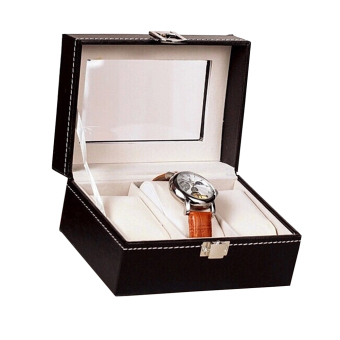 PU Leather Box 3 Grid Slots Watch Jewelry Display Storage OrganizerCase - Intl June 2018 - 2 PU Leather Box 3 Grid Slots Watch Jewelry Display Storage OrganizerCase - Intl - 2