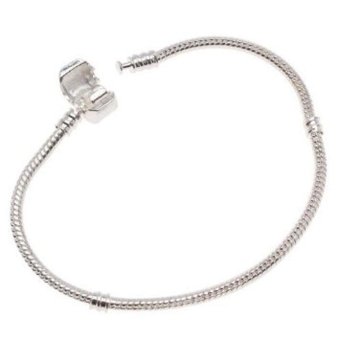 Qoovan Pandora Snake Chain Bead Barrel Clasp Bracelet (Silver,19cm)- Intl June 2018 - 2 qoovan Pandora Snake Chain Bead Barrel Clasp Bracelet (Silver,19cm)- intl - 2