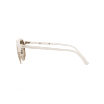 Ray-Ban Sunglasses Clubround RB4246 - Top Wrinkled White On White(988/2X) Size 51 Green Mirror Green June 2018 - 4 Ray-Ban Sunglasses Clubround RB4246 - Top Wrinkled White On White(988/2X) Size 51 Green Mirror Green - 4