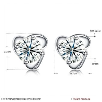 Rich Long Women's 925 Sterling Silver Rhinestone Zircon SH-E0032Fashion Stud Earrings Basic Jewelry For Business Gift Daily CasualOffice - Intl June 2018 - 2 Rich Long Women's 925 Sterling Silver Rhinestone Zircon SH-E0032Fashion stud earrings Basic Jewelry For Business Gift Daily CasualOffice - intl - 2