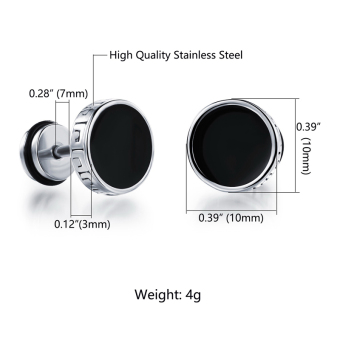 Richapex Mens Stainless Steel Screw Stud Earrings Unisex Womens Ear Plugs Tunnel Jewelry 2 Pair Sets June 2018 - 3 Richapex Mens Stainless Steel Screw Stud Earrings Unisex Womens Ear Plugs Tunnel Jewelry 2 pair sets - 3