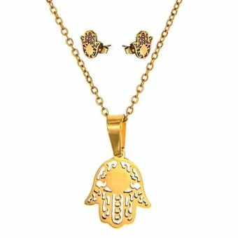 Silverworks X3142 Hand Pendant Necklace With Earrings June 2018 - 5 Silverworks X3142 Hand Pendant Necklace with Earrings - 5