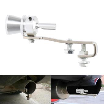 Size M Universal Car Turbo Sound Whistle Muffler Exhaust Pipe(Silver) - Intl June 2018 - 2 Size M Universal Car Turbo Sound Whistle Muffler Exhaust Pipe(Silver) - intl - 2