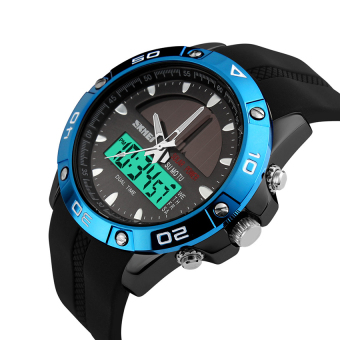 SKMEI Solar Power Watch Waterproof Sports Watches Men Women Digital Analog EL Light Outdoor Swimming Diving Watch (Blue) - Intl June 2018 - 2 SKMEI Solar Power Watch Waterproof Sports Watches Men Women Digital Analog EL Light Outdoor Swimming Diving Watch (Blue) - Intl - 2