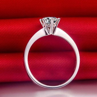 Solitaire Ring Women's Engagement Cubic Zirconia Diamond Ring Solid 925 Sterling Silver Jewelry June 2018 - 5 Solitaire Ring Women's Engagement Cubic Zirconia Diamond Ring Solid 925 Sterling Silver Jewelry - 5