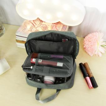 Travel Manila Make Up Kit Cosmetic Toiletry Bag Pouch ( Gray ) June 2018 - 3 Travel Manila Make Up Kit Cosmetic Toiletry Bag Pouch ( Gray ) - 3