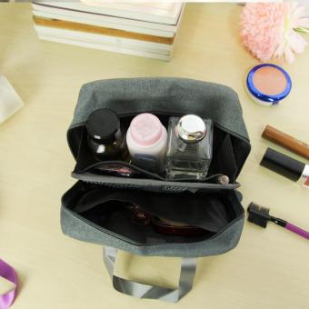 Travel Manila Make Up Kit Cosmetic Toiletry Bag Pouch ( Gray ) June 2018 - 4 Travel Manila Make Up Kit Cosmetic Toiletry Bag Pouch ( Gray ) - 4
