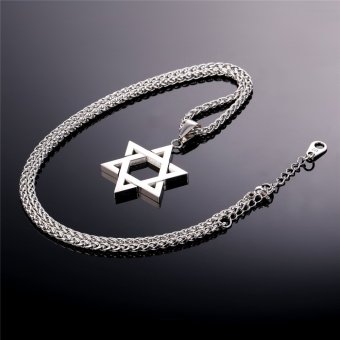 U7 Jewish Jewelry Magen Star Of David Pendant Necklace Women MenChain Stainless Steel Israel Necklace Gift (White) June 2018 - 3 U7 Jewish Jewelry Magen Star of David Pendant Necklace Women MenChain Stainless Steel Israel Necklace Gift (White) - 3