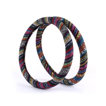 Universal 38cm 15'' Car Auto Steering-Wheel Cover Steering WheelWrap Natural Fibers Anti Slip Breathable National Customs ,Black -intl June 2018 - 3 Universal 38cm 15'' Car Auto Steering-Wheel Cover Steering WheelWrap Natural Fibers Anti Slip Breathable National Customs ,Black -intl - 3