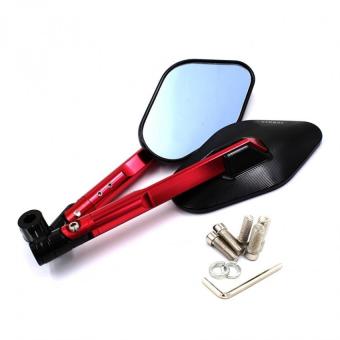 Universal Motorcycle Alloy Side Mirror (Red) June 2018 - 2 Universal Motorcycle Alloy Side Mirror (Red) - 2