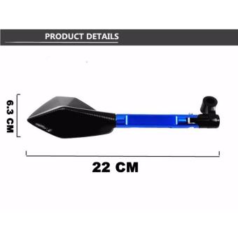 Universal Motorcycle Half CNC Aluminium Mirror Motorbike MotoRearview Side Mirror M8 M10 Universal For KAWASAKI HONDA SUZUKIYAMAHA DUCATI KTM (Blue) June 2018 - 5 Universal Motorcycle Half CNC Aluminium mirror motorbike motoRearview side Mirror M8 M10 Universal for KAWASAKI HONDA SUZUKIYAMAHA DUCATI KTM (Blue) - 5
