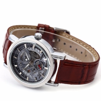 WINNER Classic Mens Skeleton Dial Automatic Mechanical Date Retro Brown Leather Watch PMW044 - Intl June 2018 - 5 WINNER Classic Mens Skeleton Dial Automatic Mechanical Date Retro Brown Leather Watch PMW044 - intl - 5