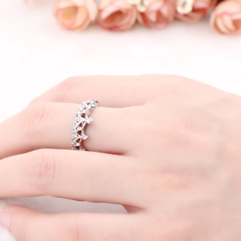 Women Jewelry Gift Silver Tone Crystal Rhinestone Queen Crown RingSize 5 6 7 8 - Intl June 2018 - 2 Women Jewelry Gift Silver Tone Crystal Rhinestone Queen Crown RingSize 5 6 7 8 - intl - 2