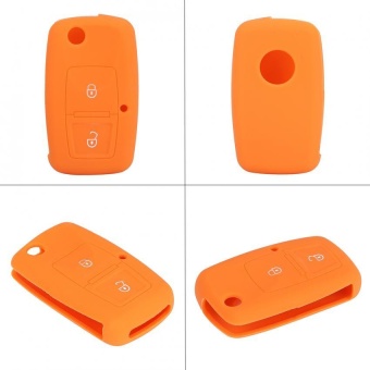 YOSOO Silicone Car Remote Key Case 2 Buttons For Volkswagen VW BoraTouran Cady Orange - Intl June 2018 - 3 YOSOO Silicone Car Remote Key Case 2 Buttons for Volkswagen VW BoraTouran Cady Orange - intl - 3