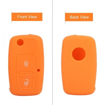 YOSOO Silicone Car Remote Key Case 2 Buttons For Volkswagen VW BoraTouran Cady Orange - Intl June 2018 - 2 YOSOO Silicone Car Remote Key Case 2 Buttons for Volkswagen VW BoraTouran Cady Orange - intl - 2