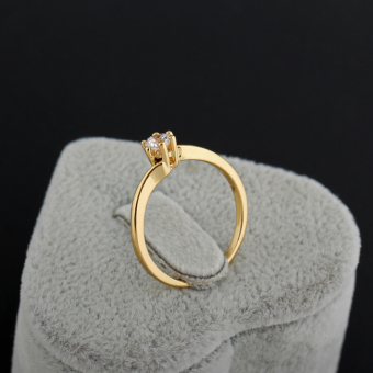 Zircon Engageent Finger Ring 18K God Pated June 2018 - 4 Zircon Engageent Finger Ring 18K God Pated - 4