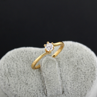 Zircon Engageent Finger Ring 18K God Pated June 2018 - 3 Zircon Engageent Finger Ring 18K God Pated - 3
